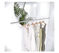 zklaseot Perchero Industrial De Tubos, Organizador Colgante De Altura Ajustable, Perchero Metálico Desmontable para Pared, Perchero De Techo(80cm)