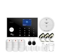 ZKLGS Alarmas para casa, De Alarma Antirrobo For El Hogar gsm, Soporte De Host Tuya, Tarjeta RFID, Detector De Movimiento Inalámbrico, Sensor De Puerta(Set 5)