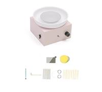 ZKLGS Herramientas for Hacer cerámica Artesanal: Kit de Torno eléctrico con Plato Giratorio Ajustable de aleación de Zinc(Pink)