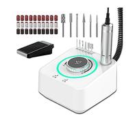 ZKLGS Torno para Uñas Amoladora de uñas eléctrica Profesional de 40000 RPM, máquina pulidora de uñas, Amoladora de Callos, removedor de Pulido de Gel de uñas(Bianco)