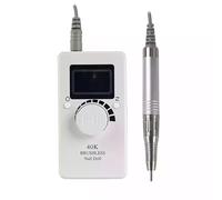 ZKLGS Torno para Uñas Máquina Eléctrica De Manicura Y Pedicura con Pantalla 2LCD, 80W, 40000rpm, Motor Sin Escobillas Inalámbrico, Equipo De Taladro For Manicura