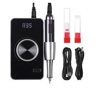 ZKLGS Torno para Uñas Taladro de uñas, máquina de Taladro de uñas de 35000 RPM con Pantalla LCD Completa, Pluma de Taladro de uñas Recargable for Kit de manicura con Herramienta de Corte de uñas