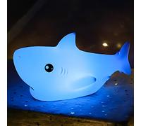 ZKLiLi Luz nocturna de tiburón Infantil, 7 colores de luz quitamiedos Infantil. Es una luz LED portátil para dormir, una lámpara de noche para niños y un regalo para mujeres (tiburón)