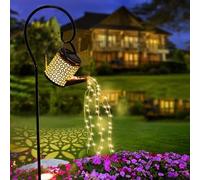 ZKLILI - Regadera solar con cascada de luces impermeable - linterna solar colgante decorativa para jardín, terraza o balcón - decoración exterior resistente a las inclemencias del tiempo