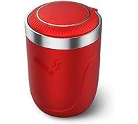 ZKNing Cenicero Coche para Audi S8 2006-2010,Cenicero Desmontable para automóvil de fácil Limpieza con luz LED con Tapa abatible, cenicero autoextinguible,Red