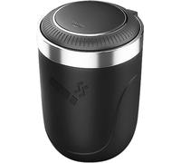 ZKNing Cenicero Coche para Audi S8 2006-2010,Cenicero Desmontable para automóvil de fácil Limpieza con luz LED con Tapa abatible, cenicero autoextinguible,Black