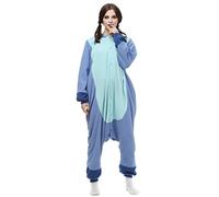 ZKomoL Pijama de una Pieza para Adultos, Unisex, Fiesta, Pijamas, Cosplay, Ropa de Dormir, Regalos, Disfraz, Navidad, Puntada Azul, 10XL