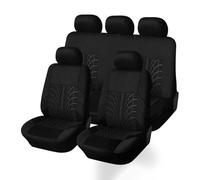 ZKSJFU 9 Pieces Funda Asiento Coche para Dacia Sandero Stepway 3.Gen 2.Gen 2016-2025, Respirable Fundas Asientos Coche Universales Compatible con Airbag Lateral Protector Asiento,B-Black
