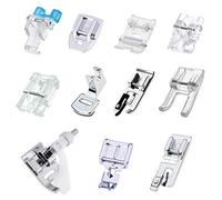 ZKSM 11 Piezas Multifuncional Pie de Maquina de Coser, Kit Prensatelas, Aplicar a Algunos Modelos de Muchas Marcas(Alfa/Carrefour)