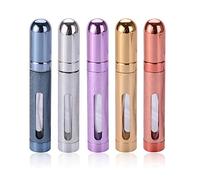 ZKSM 5 Piezas Perfume Atomizador 12ML Botellas rociadoras vacías recargables con ventana transparente Atomizador de bolsillo para bolsos, viajes, vacaciones, viajes aéreos (117 * 19 mm)…