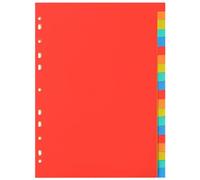 ZKSXOA 20 Piezas Separadores para Archivador, A4 Separadores De Plastico Separadores Archivador Colores para Carpetas,separadores de Archivos de Letras de plástico para Oficina, Escuela, hogar