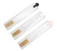 ZKSXOA 3 pcs Reglas Plegables de 30 cm, Regla Transparente para geométrica, para niños Escolares u Oficina, Regla Recta Plegable. Transparente y Flexible.