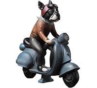 ZKSYLSM Divertidos adornos de estatua de motociclista para montar en motocicleta, 10 pulgadas de alto, hechos de resina, figuras de polirresina, decoración de escritorio para el hogar