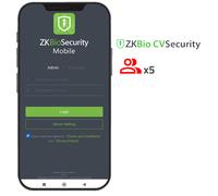 ZKTECO ZK-SOF-BIOCV-MBAPP-5ACC Licencia APP de ZKBio CVSecurity - Capacidad 5 administradores - Gestión usuarios y eventos - Ape