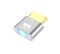 Zktfyshk Adaptador de enchufe DisplayPort con emulador EDID para 4K 60Hz multimonitor sin cabeza, optimización de GPU portátil, pantalla HDTV Spoofer