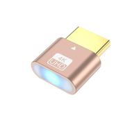 Zktfyshk Adaptador de enchufe DisplayPort con emulador EDID para 4K 60Hz multimonitor sin cabeza, optimización de GPU portátil, pantalla HDTV Spoofer