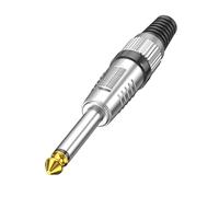 Zktfyshk Adaptador macho de 6,35 mm, contactos de oro de 24 quilates, carcasa de metal reforzado, tornillo de seguridad para organizadores de eventos, conector macho para radiodifusores