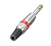 Zktfyshk Adaptador macho de 6,35 mm, contactos de oro de 24 quilates, carcasa de metal reforzado, tornillo de seguridad para organizadores de eventos, conector macho para radiodifusores