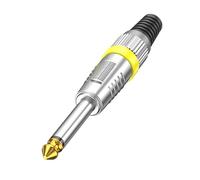 Zktfyshk Adaptador macho de 6,35 mm, contactos dorados de 24 quilates, carcasa de metal reforzado, tornillo de seguridad para organizadores de eventos, conector macho para radiodifusores