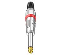 Zktfyshk Adaptador macho de 6,35 mm, contactos dorados de 24 quilates, carcasa de metal reforzado, tornillo de seguridad para organizadores de eventos, conector macho para radiodifusores