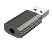 Zktfyshk Adaptador portátil USB a puerto auxiliar de 3,5 mm, conector hembra para dispositivos informáticos, adaptadores USB para auriculares Plug and Play