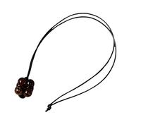 Zktfyshk Collar largo minimalista de cordón negro inspirado en Corea para mujer, accesorio de capas de moda, atuendo casual diario, Rope length 96cm, Resina