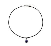 Zktfyshk for Creative for Collar de moda para mujer, collar de buena suerte, cadena de metal simple, cadena de cuerda de cuero, As shown in the figure, Metal