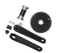 Zktfyshk Juego de bielas dobles de aluminio ligero para bicicleta de carretera para mejorar la eficiencia del ciclismo, plato doble para ciclismo de larga distancia