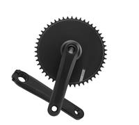 Zktfyshk Juego de bielas dobles de aluminio ligero para bicicleta de carretera para mejorar la eficiencia del ciclismo, plato doble para ciclismo de larga distancia