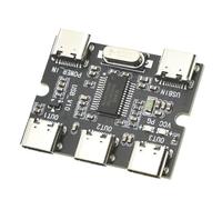 Zktfyshk Plugs Play USB Tipo C Hub Adaptador de 3 puertos USB2.0 Funcionamiento simultáneo de 5 V Salida de alimentación accesorio de ordenador USB C Hub para teclado