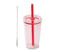 Zktfyshk Vaso de paja Achromat de una sola capa de cortesía para bebidas frías y calientes en casa, taza de paja de boca ancha