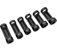 ZKTOOL 6 piezas Juego de Tuercas de Puntal de Suspensión, 16MM 18MM 19MM 21MM 22MM 24MM, Juego de Tuercas de Enchufe de Suspensión,Herramienta de Extracción de Tuerca de Pistón de Amortiguador