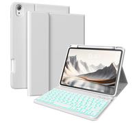ZKTUYU Funda de teclado retroiluminada para iPad de 11ª 10ª generación de 11 pulgadas y 11.9 pulgadas 2025 2022 A16 con soporte para lápices, cubierta magnética desmontable para teclado Bluetooth