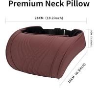 ZKUZKA Almohada Cervical para Coche, para Fit/Jazz 2020-2023 hybird, Memory Foam Soporte del Cuello del Asiento Ajustable, Funda ExtraíBle Transpirable,B-Brown