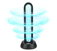 ZKX Lámpara UV Germicida 65W Esterilizador UVC, Control remoto y temporizador de 3 modos, Mata 99.9% Bacterias/Ácarios/Gripe para Hogar/Coche/Oficina