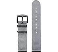 ZKXGVBRWQHT Sailcloth Correa de reloj clásica de nailon, 20 a 22 mm, cómoda, engrosada y sedosa for hombres, absorbente de sudor de liberación rápida, 1 pieza(Gray Black Clasp,22mm)