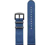 ZKXGVBRWQHT Sailcloth Correa de reloj clásica de nailon, 20 a 22 mm, cómoda, engrosada y sedosa for hombres, absorbente de sudor de liberación rápida, 1 pieza(Blue Black Clasp,20mm)