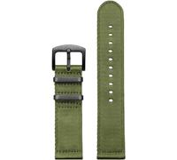 ZKXGVBRWQHT Sailcloth Correa de reloj clásica de nailon, 20 a 22 mm, cómoda, engrosada y sedosa for hombres, absorbente de sudor de liberación rápida, 1 pieza(Army Green Black Clasp,22mm)