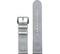 ZKXGVBRWQHT Sailcloth Correa de reloj clásica de nailon, 20 a 22 mm, cómoda, engrosada y sedosa for hombres, absorbente de sudor de liberación rápida, 1 pieza(Gray Silvery Clasp,22mm)