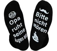 Zkxiyuan Regalos de cumpleaños para hombres, regalos divertidos para papá, por favor no molestar papá descansa sus ojos fuera de los calcetines, Black-Opa, Talla única