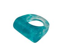 Zkydhbd 1. Anillos modernos de resina geométrica, joyería ligera para mujeres y hombres, para uso diario, elegantes anillos de resina multicolor, talla única, como se describe, como se describe