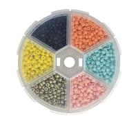 Zkydhbd 1 caja de cuentas ranuradas para atar moscas, bolas de cabeza redonda para anzuelos, material de pesca, material de pesca