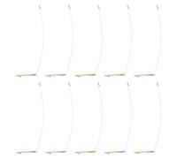 Zkydhbd 10 piezas de tubo luminoso individual divisor de gancho para equipo de pesca, conector de equilibrio de pesca de 15/20/30/40 cm, funda de alimentador, divisor de gancho que brilla en la