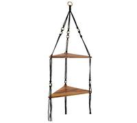 Zkydhbd 2 estantes colgantes para plantas, estante flotante triangular, decoración del hogar, para casa de campo, dormitorio, cocina, baño, estante para plantas, estante para colgar plantas, estante