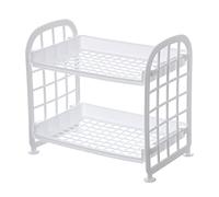 Zkydhbd 2 estantes plegables huecos para encimeras, estantes de almacenamiento de cosméticos, bandeja de tocador, baño, cocina
