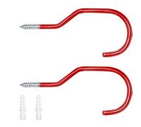 Zkydhbd 2 soportes de pared antideslizantes para interiores, ganchos de montaje en bicicleta, organizadores de metal resistentes para garaje y techo, organizadores de garaje de metal resistente