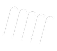 Zkydhbd 5 agujas curvadas de acero inoxidable para hacer joyas para niños, con punta redondeada, aguja curvada para cuentas