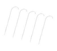 Zkydhbd 5 agujas curvadas de acero inoxidable para hacer joyas para niños, con punta redondeada, aguja curvada para cuentas