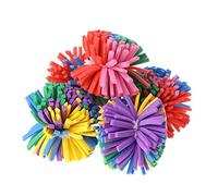 Zkydhbd 5 juguetes divertidos para teaser, bolas de flores coloridas, seguras de EVA para mascotas interactivas, para gatos de interior, para bolas, para golosinas, bolas suaves con campanas