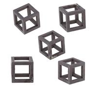 Zkydhbd 5 piezas de decoración de acuario para peces cúbicos de cerámica para cría de cueva, peces para adornos para camarones, cíclidos para jugar, calentador de acuario, termómetros, decoración de